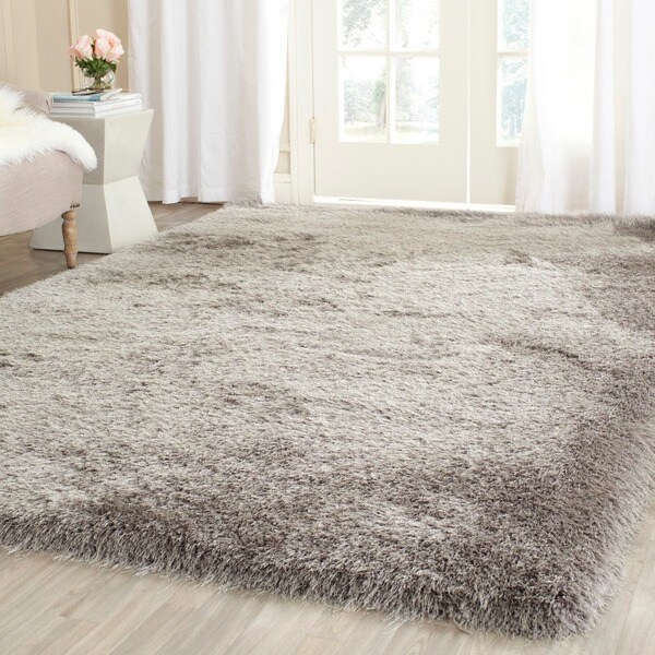 Safavieh Hand-Tufted Thom Filicia Shag Silver Polyester Rug - 7'6 x 9'6