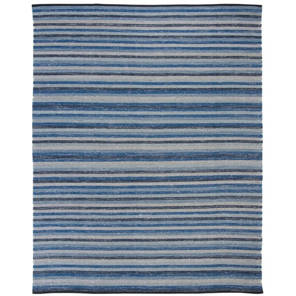 Safavieh Hand-Woven Striped Kilim Blue Wool Rug - 8' x 10'