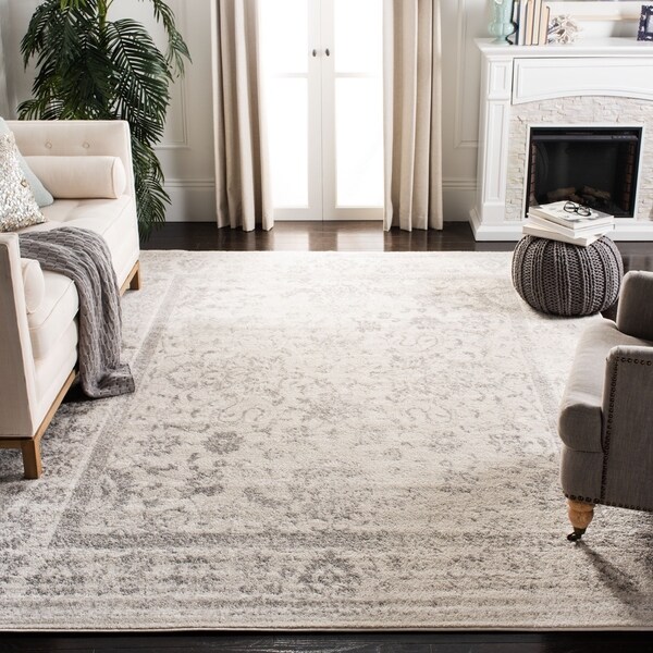 Safavieh Adirondack Dakota Ivory / Silver Distressed Rug - 12' x 18'