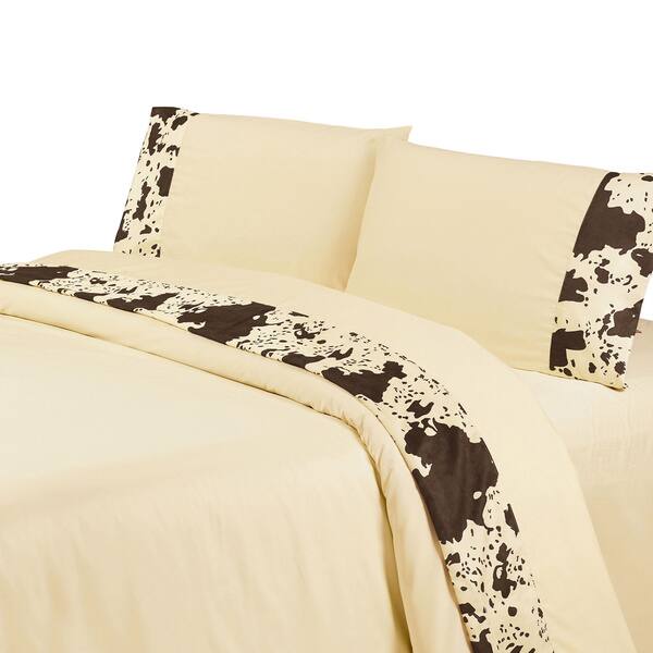 Shop Hiend Accents Printed Cowhide Sheet Set Free Shipping Today