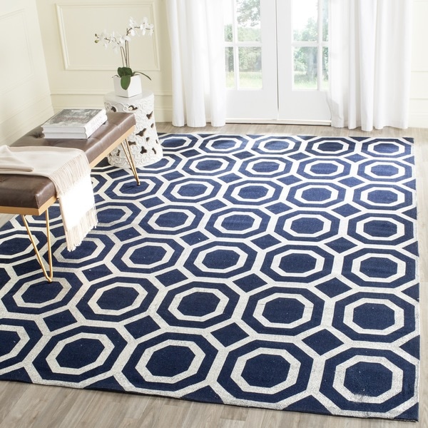 Safavieh Handmade Cedar Brook Navy/ Silver Jute Rug - 7'3 x 9'3