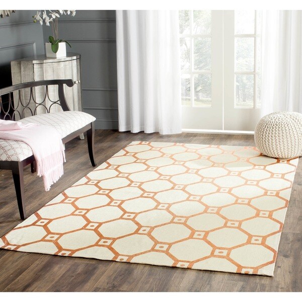 Safavieh Handmade Cedar Brook Ivory/ Orange Jute Rug 7'3 x 9'3 Free