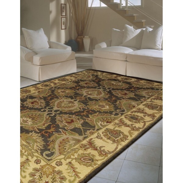 Rug Squared Worcester Green Rug (3'6 x 5'6) - 3'6" x 5'6"