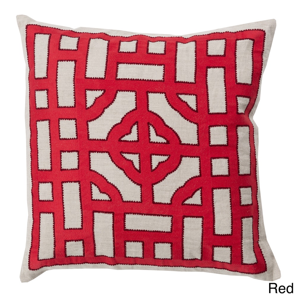 Decorative Felder 18-inch Poly or Feather Down Filled Throw Pillow