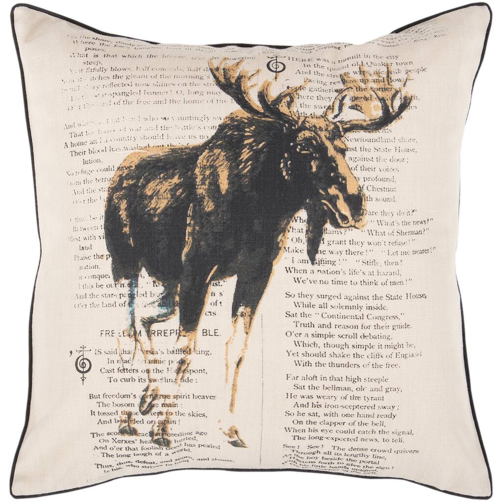 Decorative Hyde 18-inch Poly or Feather Down Filled Throw Pillow