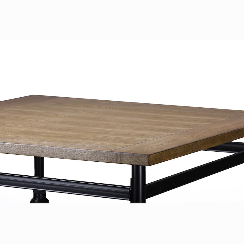 Industrial Medium Brown Wood Pub Table by Baxton Studio