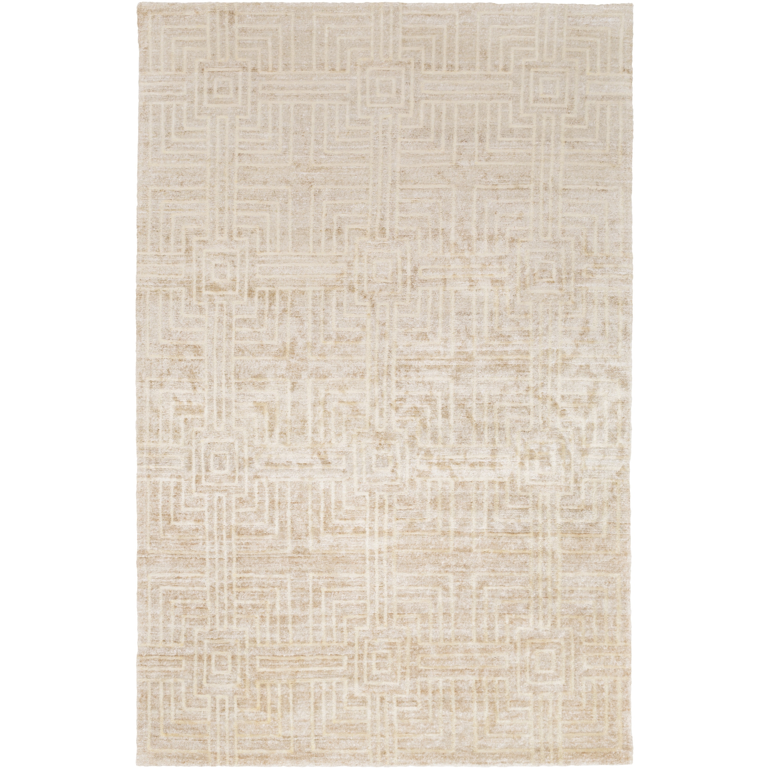 Hand Knotted Mae Geometric Rayon From Bamboo Silk Area Rug 5 X 8 Hand Knotted Mae Geometric Rayon From Bamboo Silk Area Rug 5 X 8