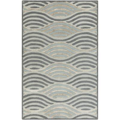 Hand-Tufted Addilyn Geometric Wool Area Rug - 8' x 10'