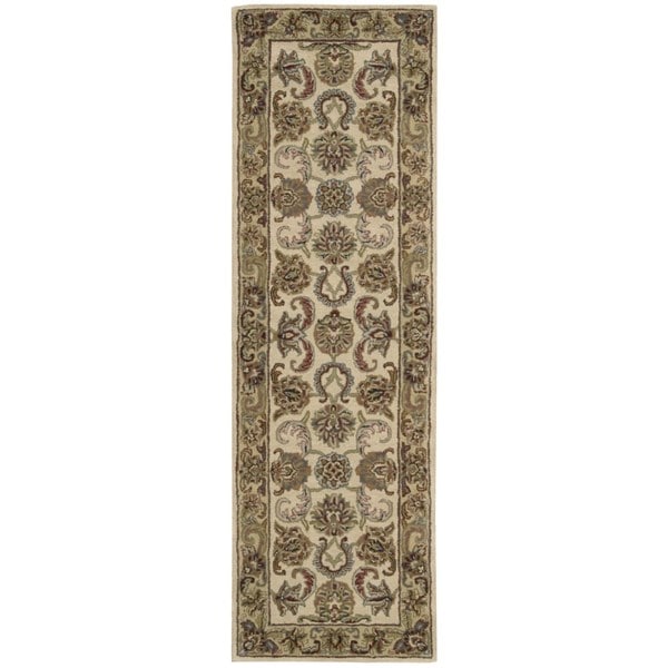 Rug Squared Worcester Ivory/Gold Rug - 2'3" x 7'6" Runner