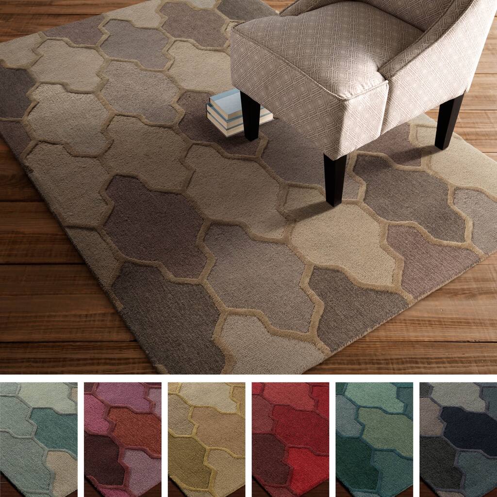 Hand-Tufted Ryde Moroccan Trellis Wool Rug (7'6 x 9'6)