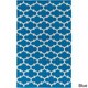 preview thumbnail 4 of 25, Flatweave Colne Moroccan Trellis Cotton Rug - 2' x 3' BLue