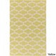 preview thumbnail 3 of 25, Flatweave Colne Moroccan Trellis Cotton Rug - 2' x 3' YELLOW