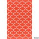preview thumbnail 6 of 25, Flatweave Colne Moroccan Trellis Cotton Rug - 2' x 3' Red