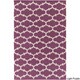 preview thumbnail 9 of 25, Flatweave Colne Moroccan Trellis Cotton Rug - 2' x 3' Purple/Ivory