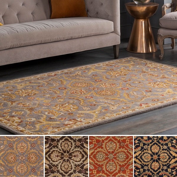 Hand-Tufted Blyth Floral Wool Rug - 6' x 9'