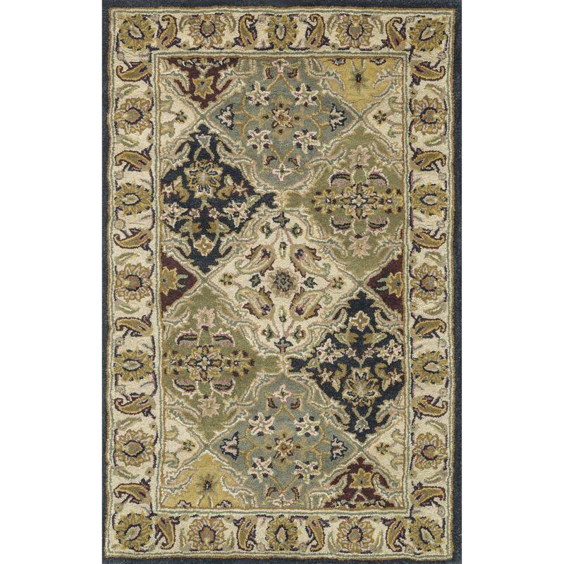 Hand-tufted Mason Maroon/ Black Runner Rug