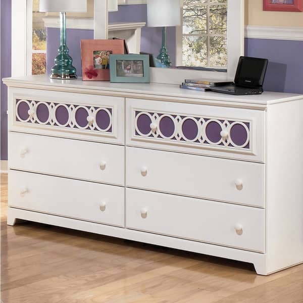 Shop Art Van White Egg And Dart Lattice Dresser Free Shipping