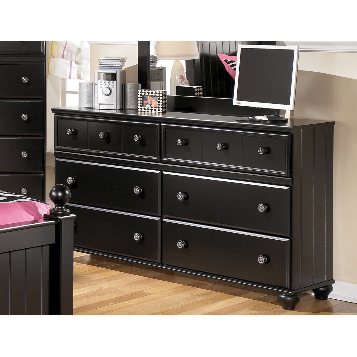 Shop Art Van Black Molded Panel Dresser Free Shipping Today