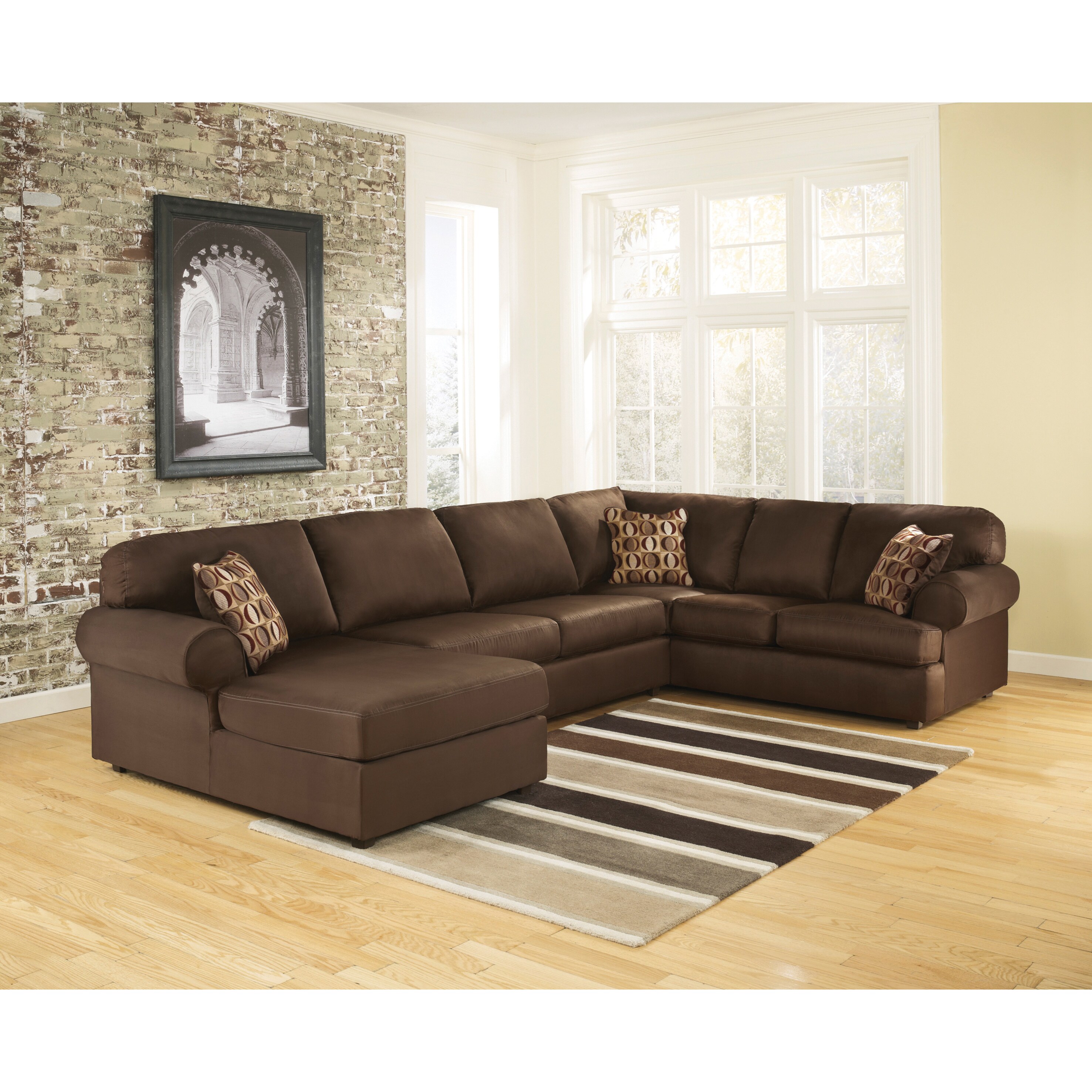 Shop Art Van Cowen Cafe 3 Piece Sectional With Right Side Sofa