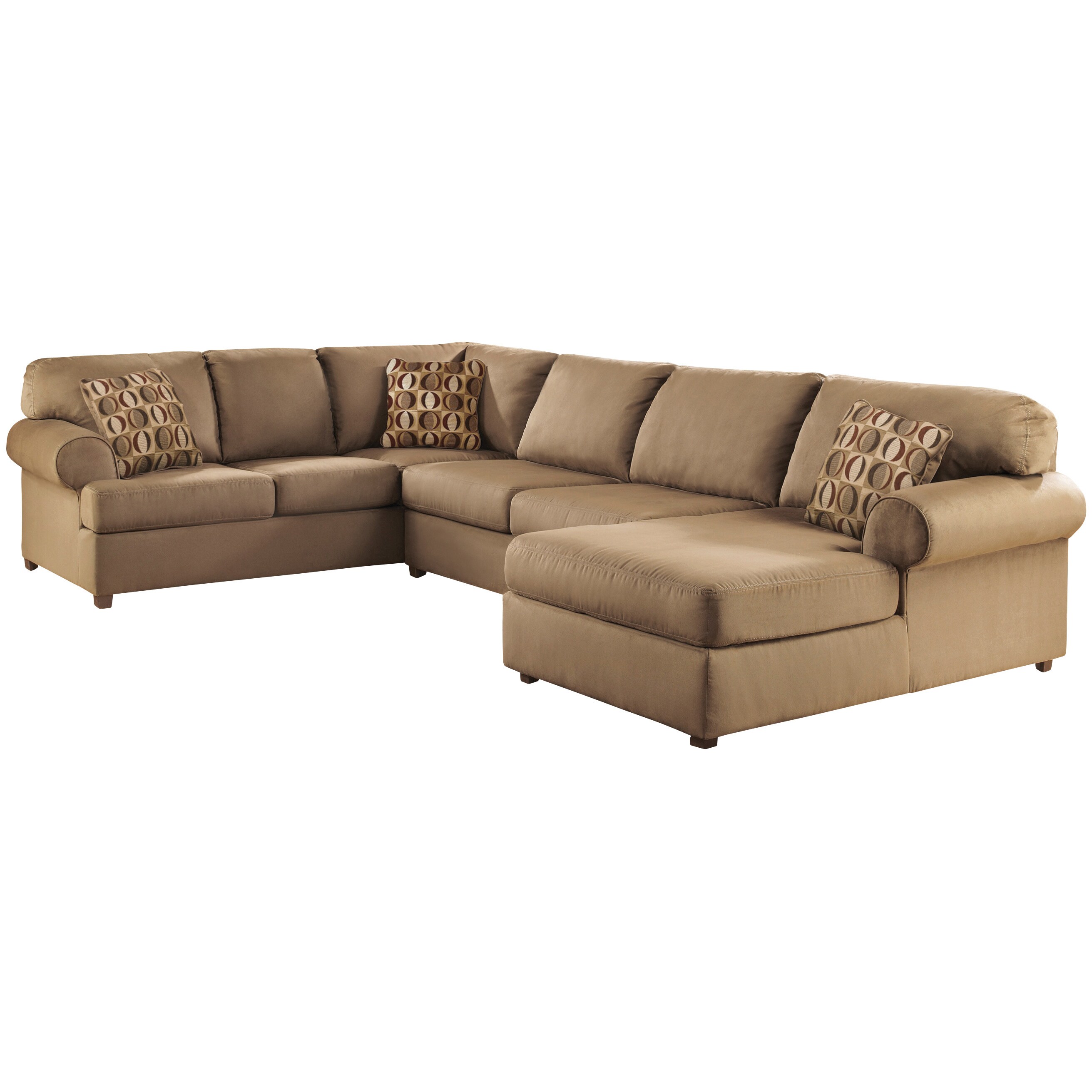 Art Van Cowen 3 Piece Mocha Sectional Sofa Free Shipping Mocha Sectional Sofa