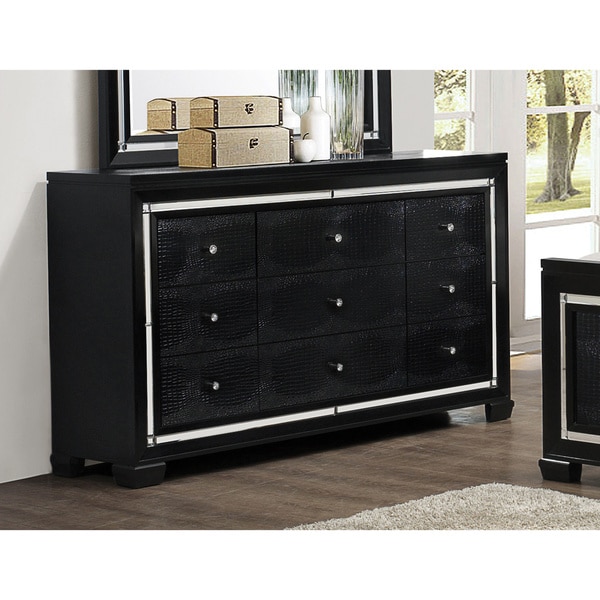 Shop Art Van Black Crocodile Finish Dresser - Free Shipping Today