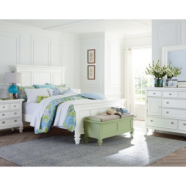 Shop Art Van Breeze White 8 Drawer 2 Door Dresser Free Shipping