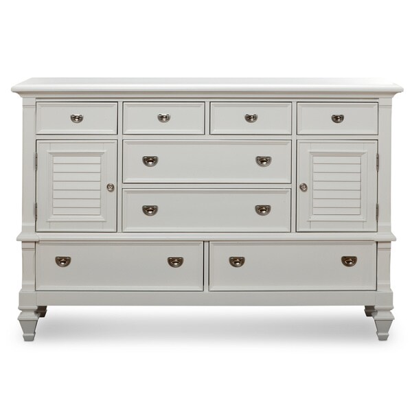 Shop Art Van Breeze White 8drawer 2door Dresser Overstock 9947552