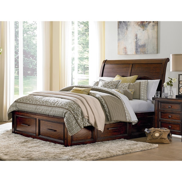 Sonoma king wood on sale storage bed