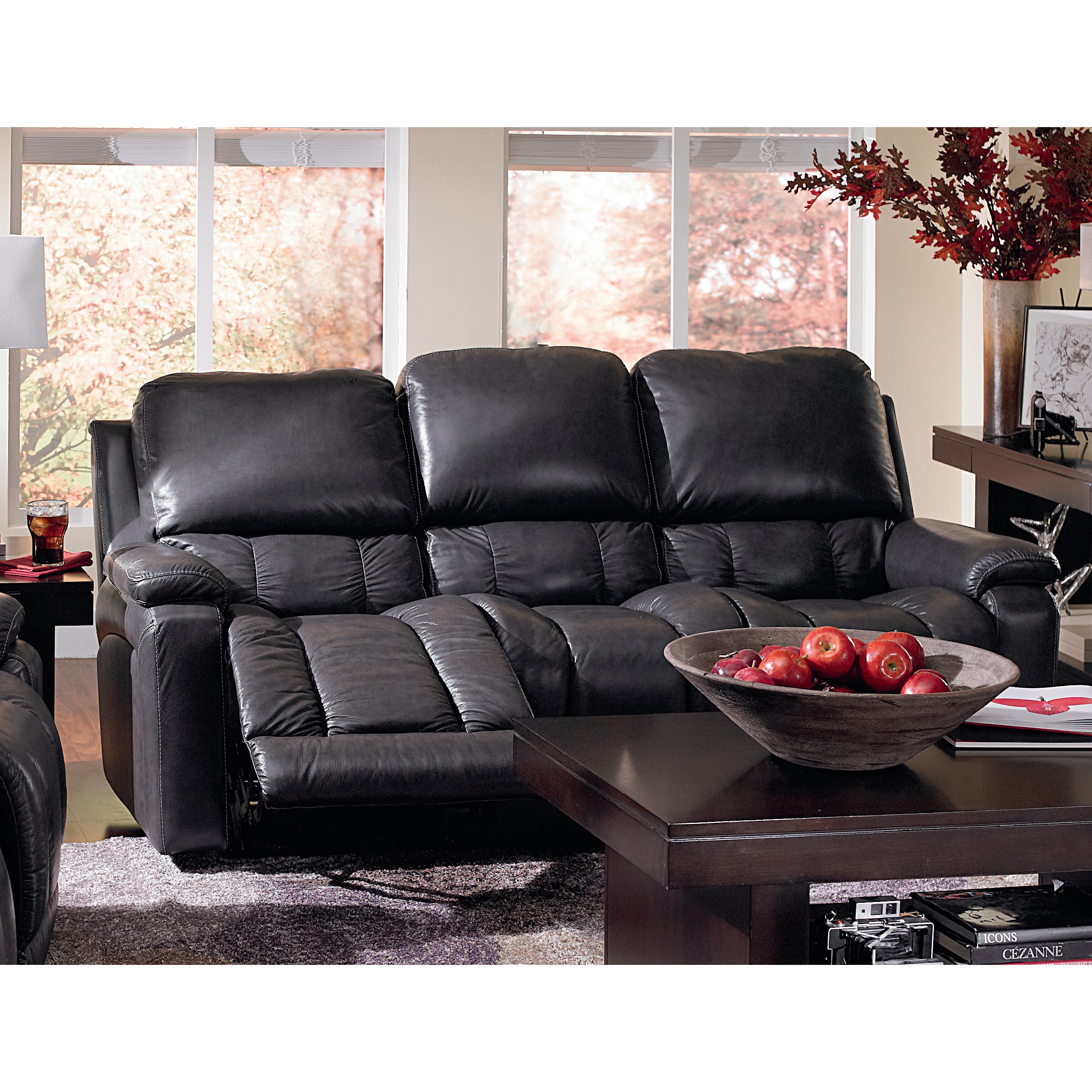 Art Van Power Leather Reclining Sofa Overstock 9947958