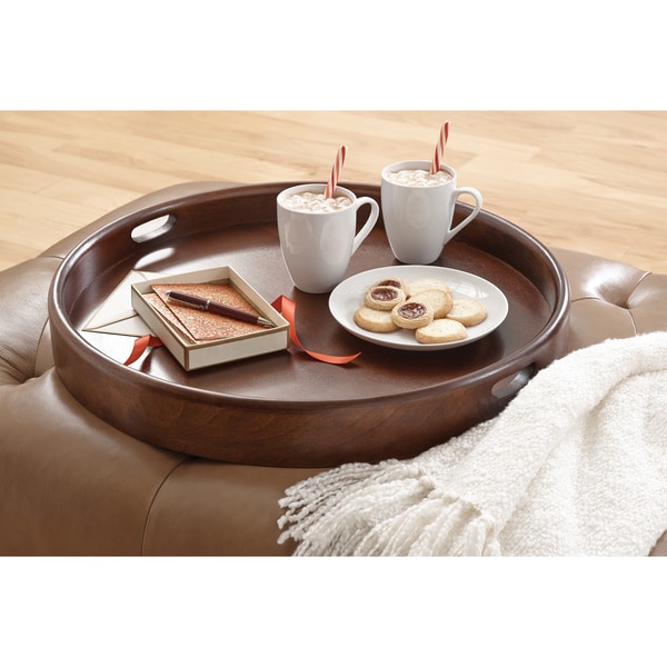 round ottoman tray