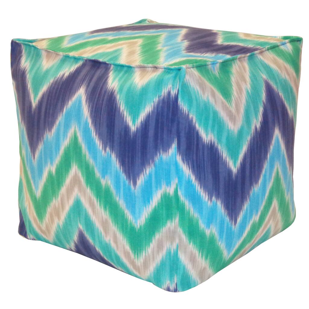 Jiti Sky Purple Pulse Zig Zag Outdoor Pouf Ottoman