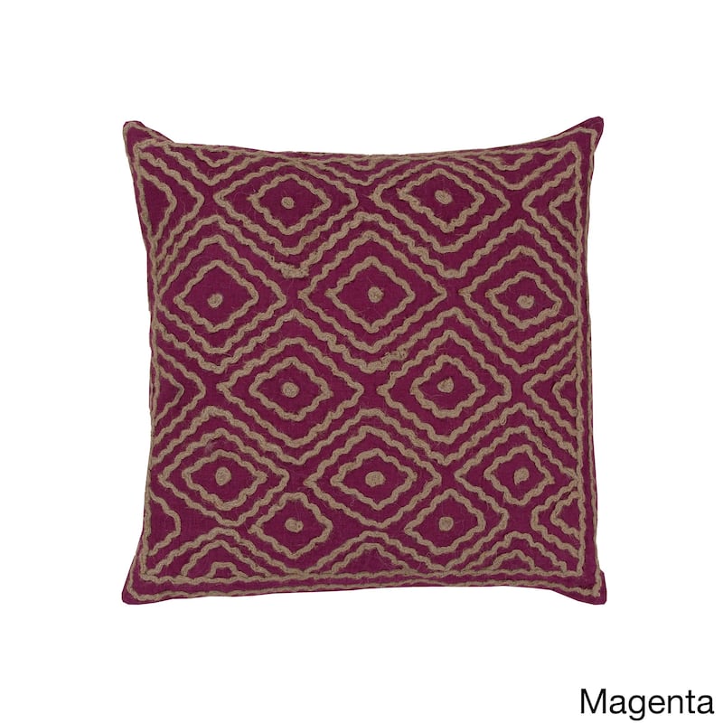 Beth Lacefield: Lynch 18-inch Decorative Geometric Throw Pillow - Down - magenta