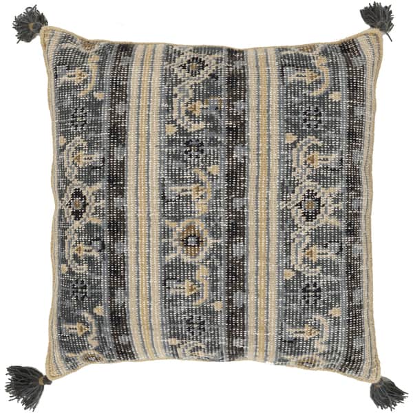 slide 2 of 3, Morton 30-inch Stripe Throw Pillow Beige - Down