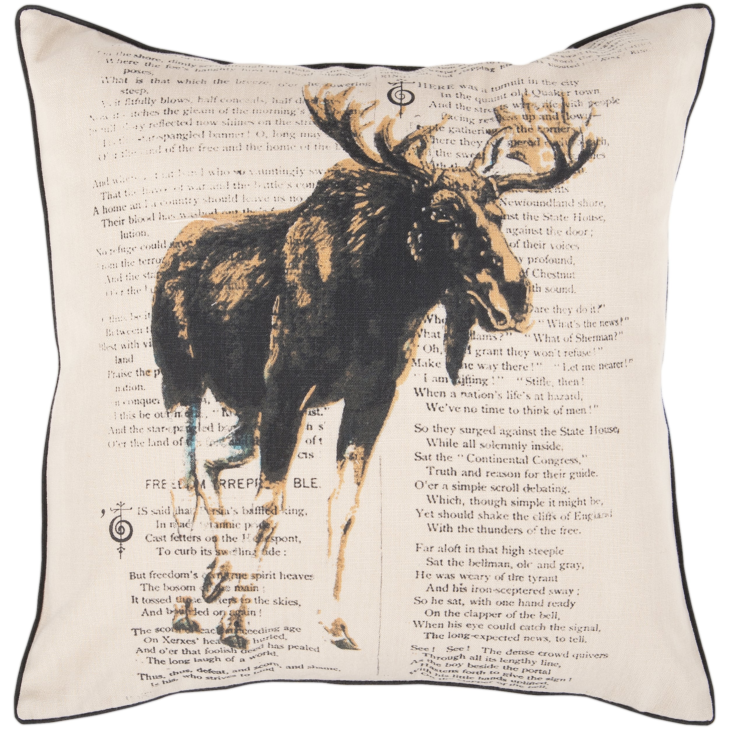 Moose throw outlet pillow