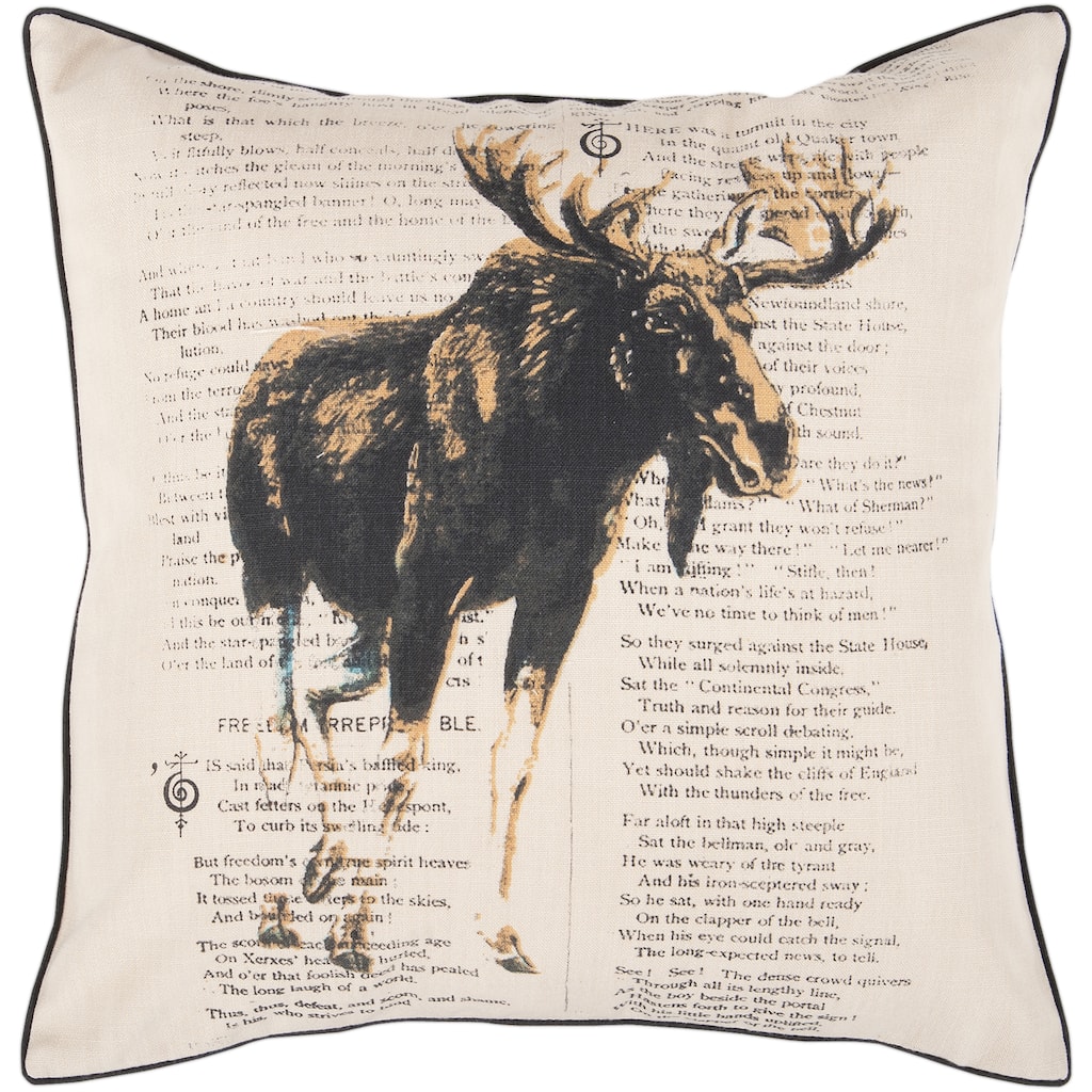Hyde 22-inch Moose Decorative Throw Pillow
