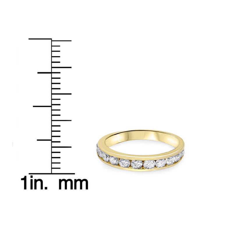 14k Yellow Gold 1ct TDW Channel-set Diamond Wedding Band