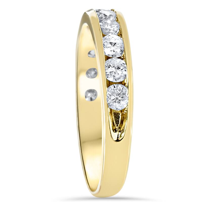 14k Yellow Gold 1ct TDW Channel-set Diamond Wedding Band