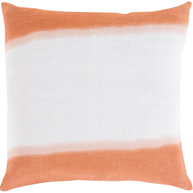 Benson 18-inch Decorative Stripe Throw Pillow - Down - Orange