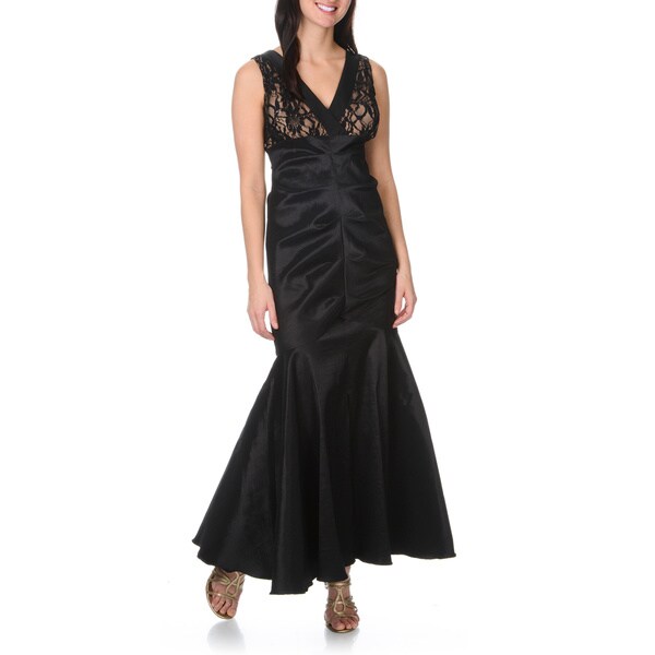 Shop R&M Richards Women's Sequined Lace/ Taffeta Mermaid Gown - Free ...