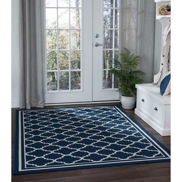 Alise Rugs Garden Town Transitional Moroccan Tile Area Rug - 5'3 x 7'3