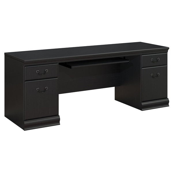 Bush Furniture Birmingham Computer Desk in Antique Black Free