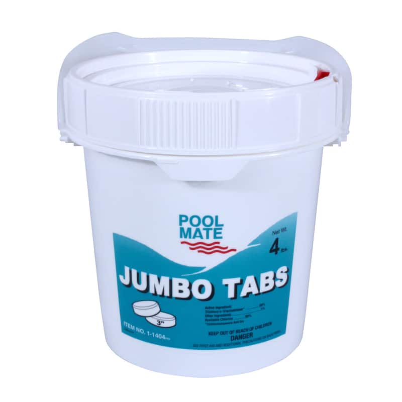 Pool Mate 3-inch Chlorine Tablets for Swimming Pools - 4 lb. Bucket