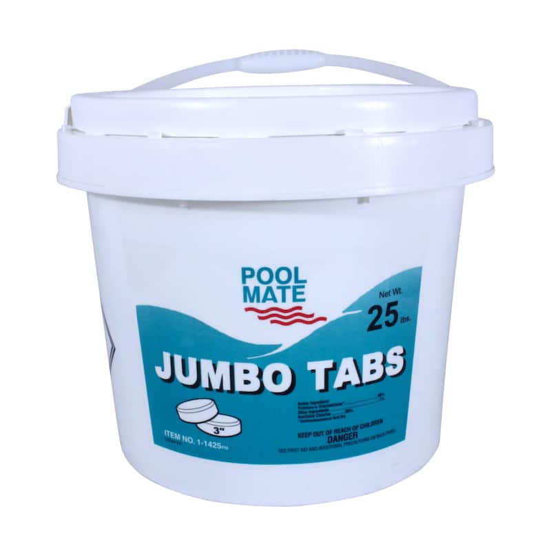 Pool Mate 3-inch Chlorine Tablets for Swimming Pools - 25 lb. Bucket