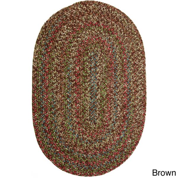 Rhody Rug Sophia Indoor/ Outdoor Braided Area Rug - Brown - 7' x 9' Oval