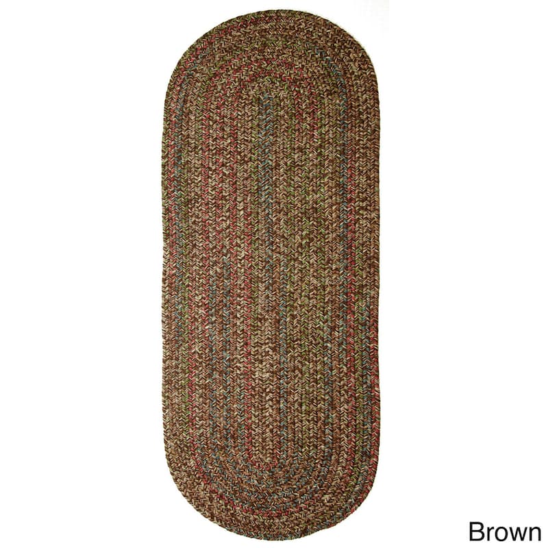 Rhody Rug Sophia Indoor/ Outdoor Braided Area Rug - Brown - 2' x 6' Runner