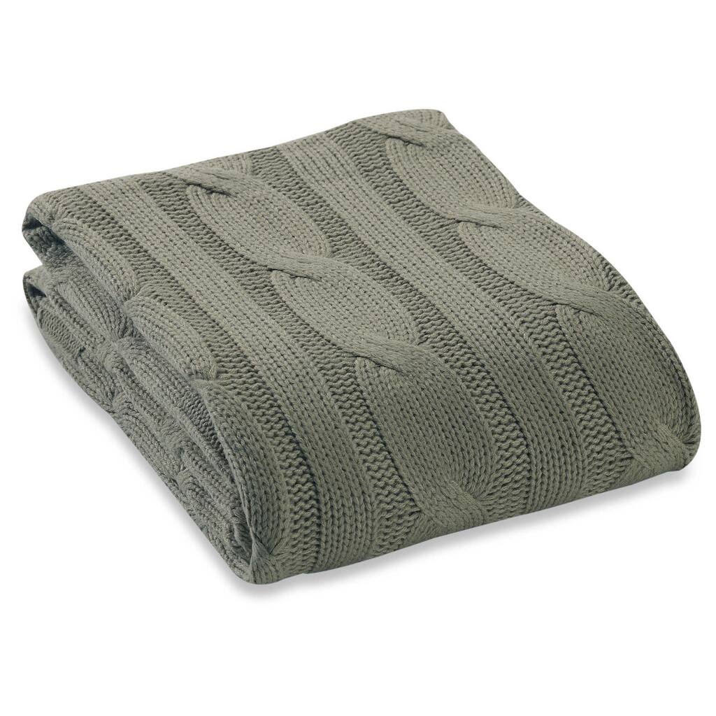 Soft 100-pecent Cotton Knitted Throw