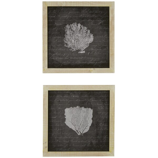 Framed Wall Art Set Of 2 sea fan giclee print framed with glass wall art (set of 2) - free Framed Wall Art Set Of 2 sea fan giclee print framed with glass wall art (set of 2) - free