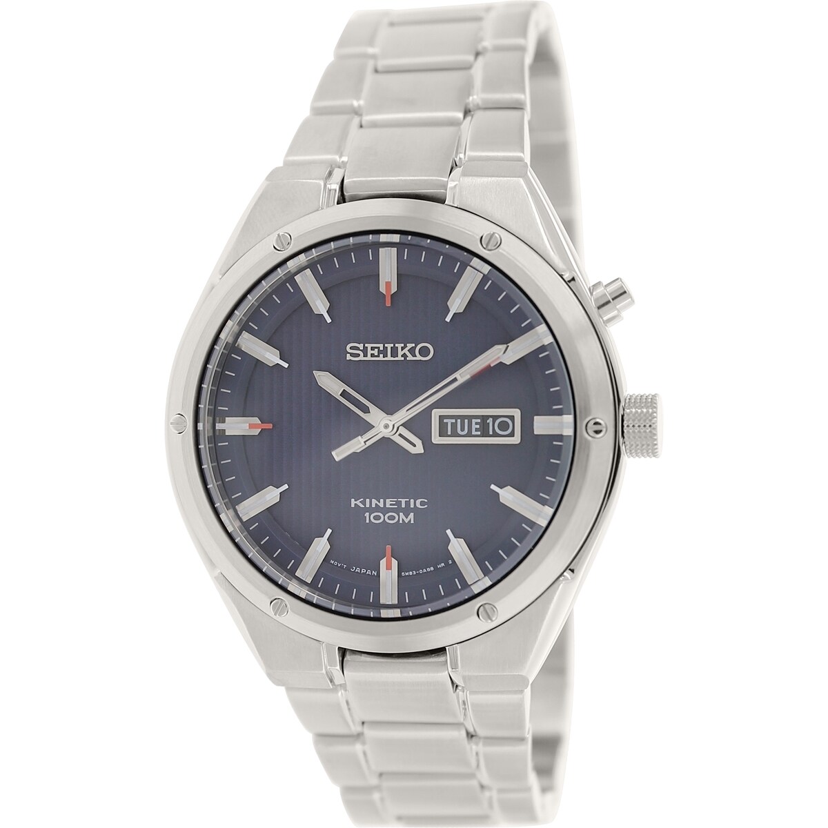 seiko kinetic stainless steel watch