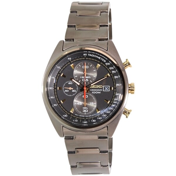 seiko gunmetal mens watch