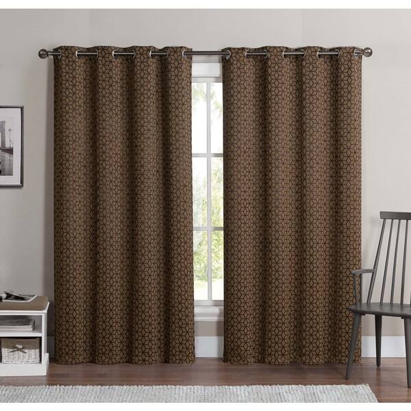 Shop Vcny Duncan 84 Inch Grommet Top Blackout Curtain Panel Pair